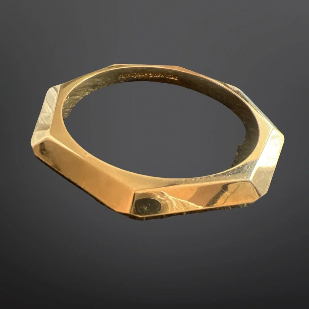 4/$25 | Gold-tone Geometric Bangle Bracelet - Picture 2 of 4